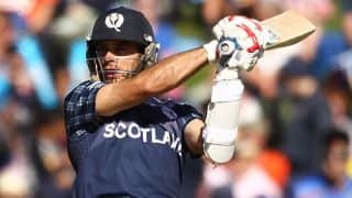 Scotland in control following Kyle Coetzer's half-century against Bangladesh in ICC Cricket World Cup 2015